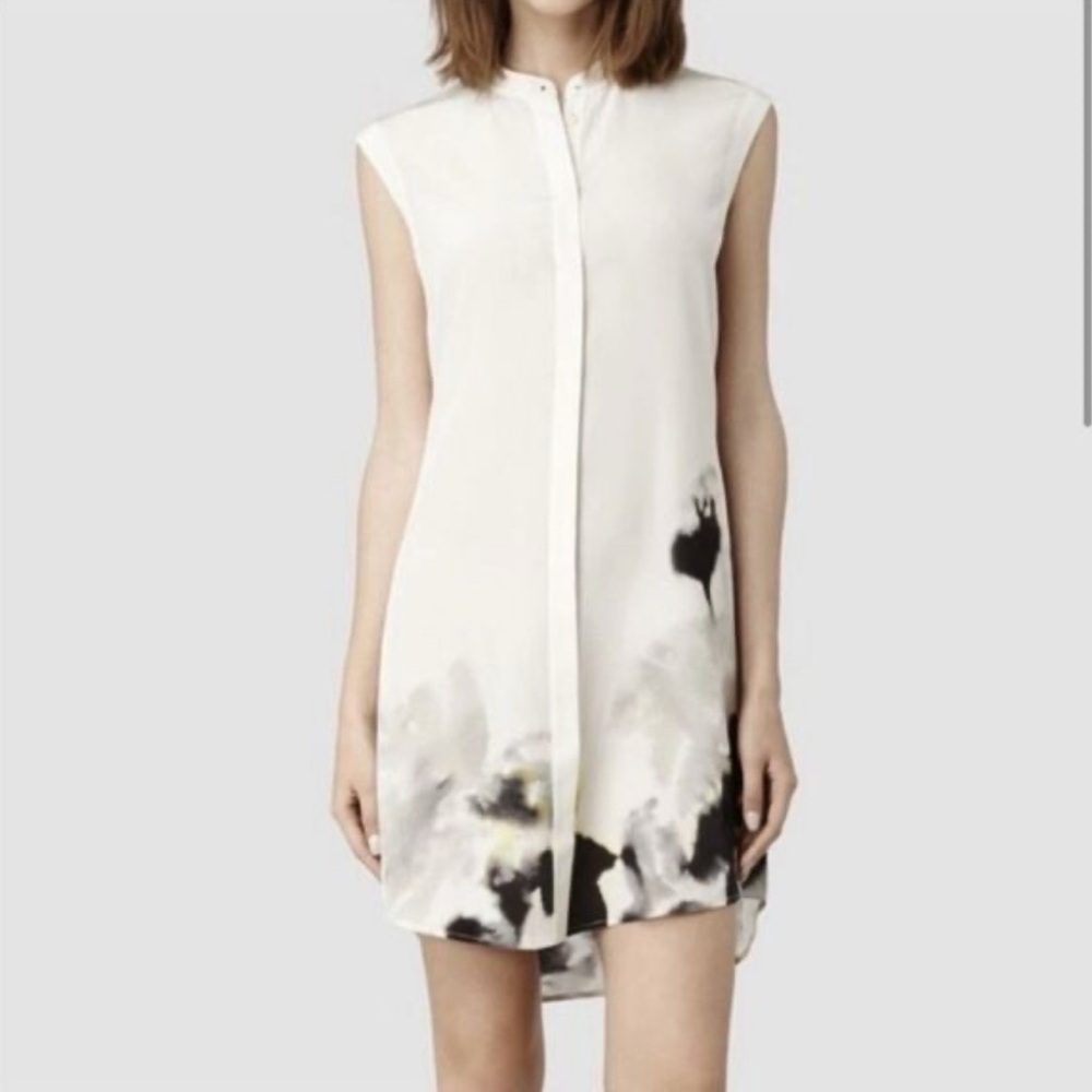 ✨ AllSaints Luna Aura Shirt Sleeveless Button Dress!
